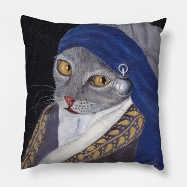 Scarlet cat Pillow by BeritValk