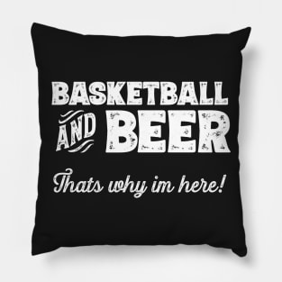 Soccer and Beer that's why I'm here! Sports fan graphic Pillow