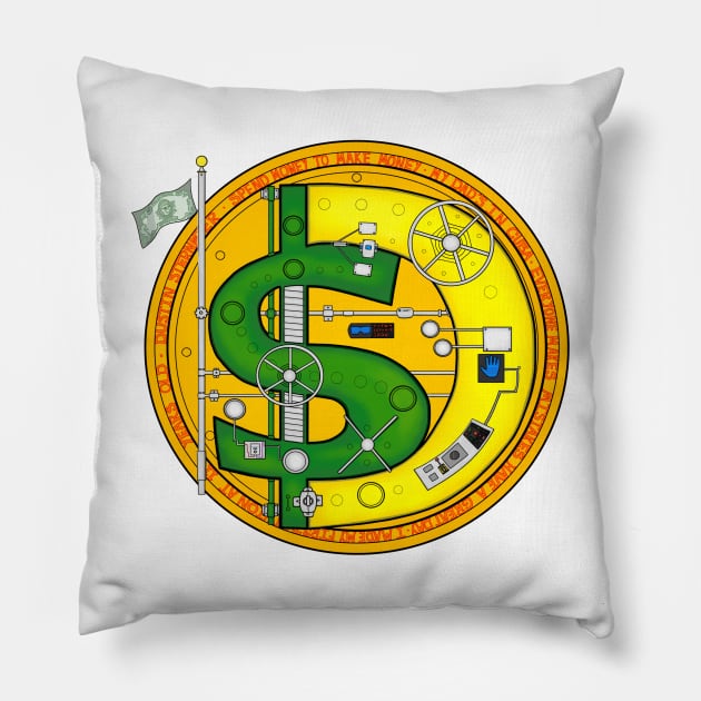 Dustin Sternmyer's Money Vault (Double Sided) Pillow by Dustin Sternmyer