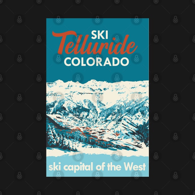 Ski Telluride Vintage Poster by ROEDERcraft