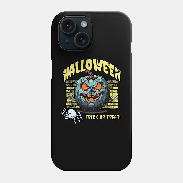 Pumpkin  trick or treat Phone Case by BishBashBosh