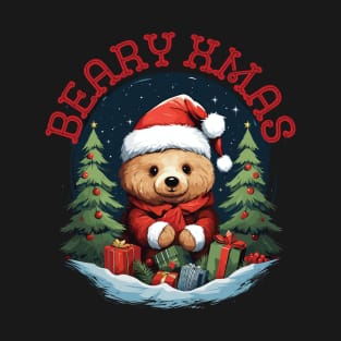 Beary Xmas - Cute Xmas Bear Festive Design T-Shirt