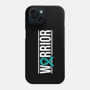 Tourette Syndrome Warrior with Teal Awareness Ribbon Phone Case