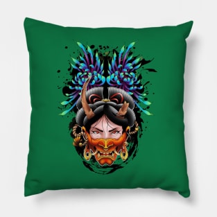 oni mask Pillow