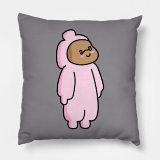 simple cute couple animation girl's side Pillow