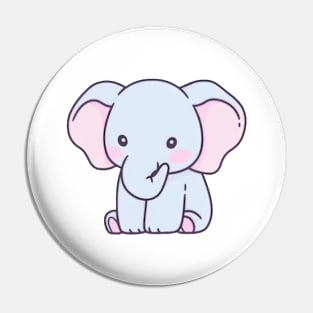 Simple drawn elephant Pin