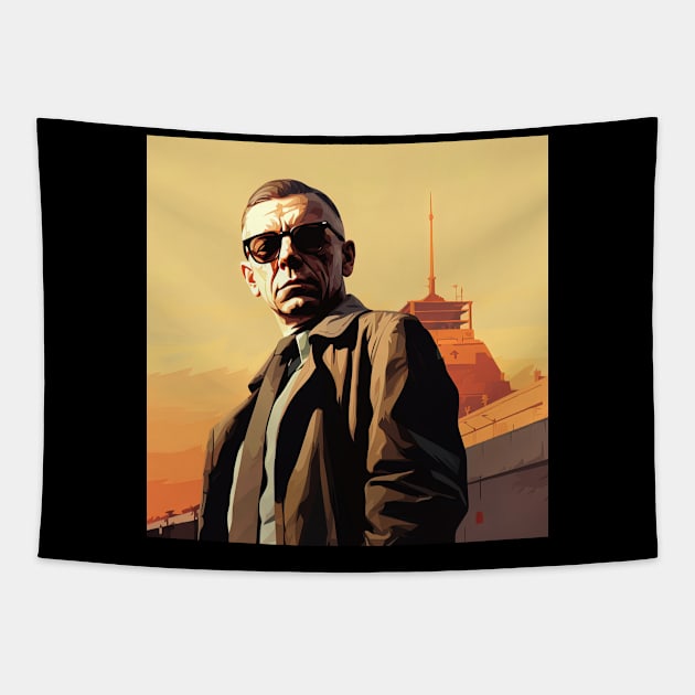 Jean-Paul Sartre Tapestry by ComicsFactory