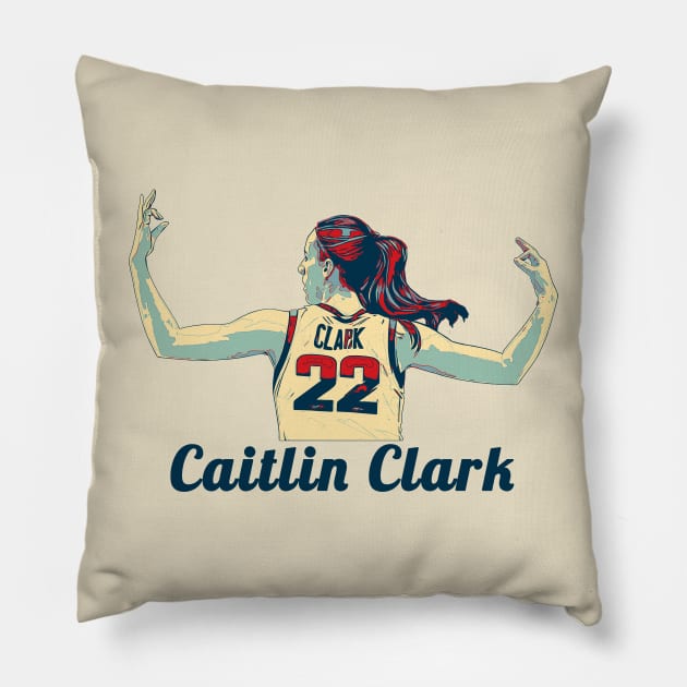 Caitlin Clark Retro Pillow by clownescape