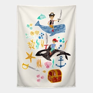 Underwater Pirates Tapestry