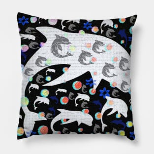 Dolphin Pattern Pillow