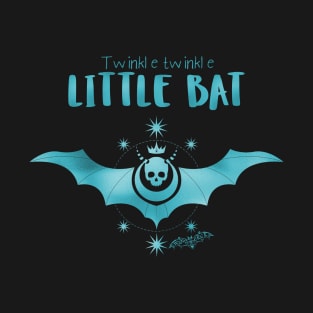 Twinkle Little Bat - Goth Fashion - Alice in Wonderland - bat, star, skull, halloween, emo, blue, aqua T-Shirt