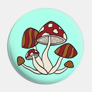 Mushroom Master Toadstools Pin