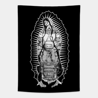 Coatlicue Guadalupe Black Version Tapestry