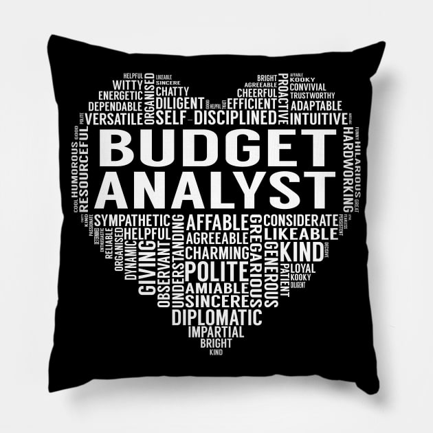 Budget Analyst Heart Pillow by LotusTee