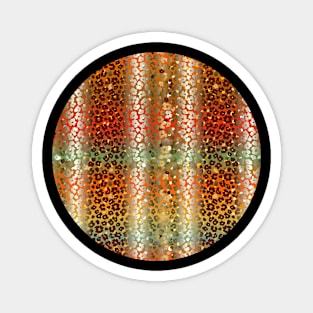 Colourful gradient unique flowers leopard stripes abstract modern 261 Pattern Magnet