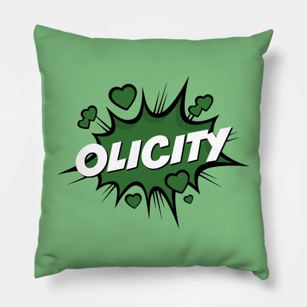 Olicity - Green Action Bubble Pillow by FangirlFuel