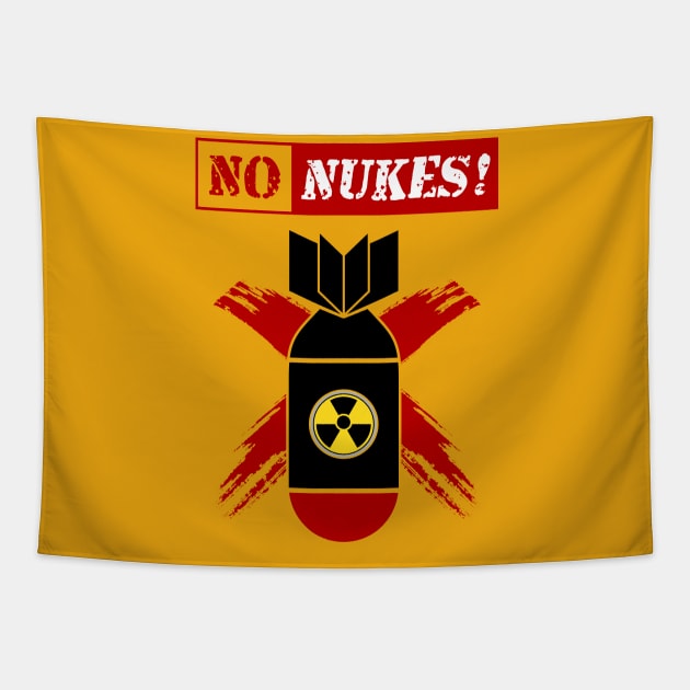 NO NUKES | Anti-nuclear weapon! Tapestry by VISUALUV