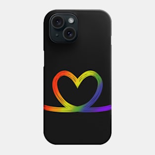 Rainbow themed heart Phone Case