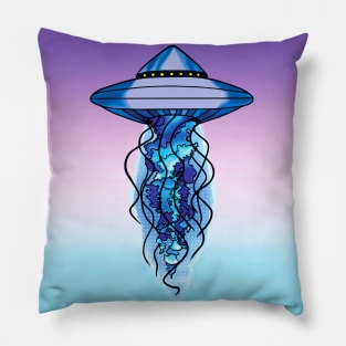 UFO Jellyfish Dusky Sky Pillow