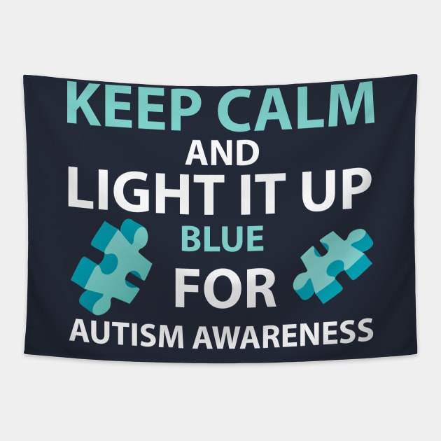 Autism Shirt Autism Awareness Shirt Keep Calm And Tapestry by nhatvv