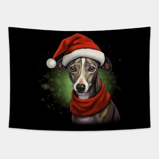 Whippet Christmas Tapestry