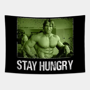 Stay Hungry, Stay Channeling Arnold Schwarzenegger's Iconic Fitness Era Tapestry