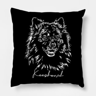 Keeshond Wolfsspitz dog portrait Pillow