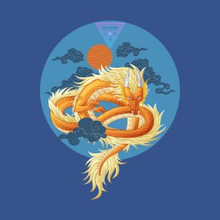 Japanese orange dragon T-Shirt