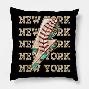 Aesthetic Design New York Gifts Vintage Styles Baseball Pillow