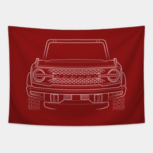 2021 Ford Bronco - front stencil, white Tapestry