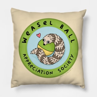 Weasel Ball Appreciation Society Pillow