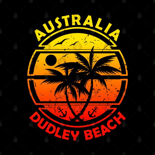 Dudley Beach Australia, Newcastle, NSW, Tropical Palm Trees, Ship Anchor - Summer by Jahmar Anderson