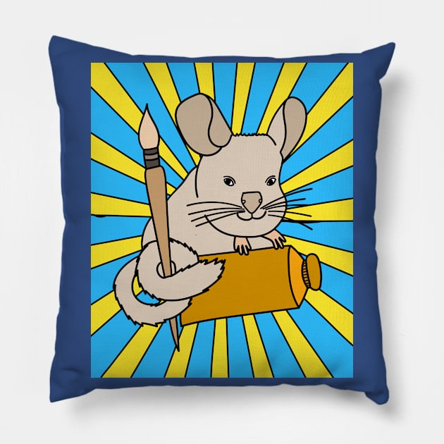 Chinchilla Sweet And Furry Pet Pillow by flofin