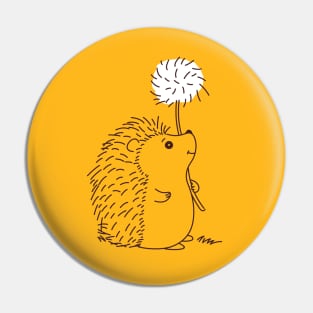 Hedgehog with dandelion Pin