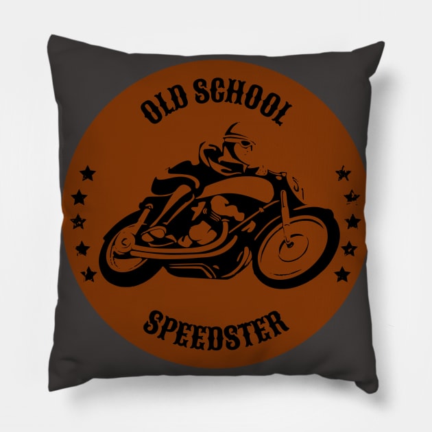 Vintage Motorcycle t shirt.Biker shirt.Vintage shirt.Retro shirt Pillow by FullOnNostalgia