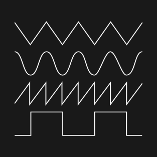 Synthesizer Waveforms (white font) #1 T-Shirt