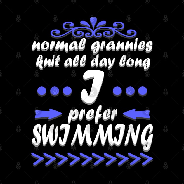 Swimming grandma pension funny slogan gift by FindYourFavouriteDesign