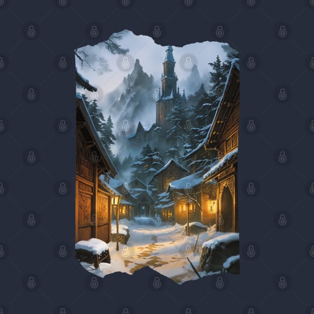 Village of Barovia in Wintertime by CursedContent