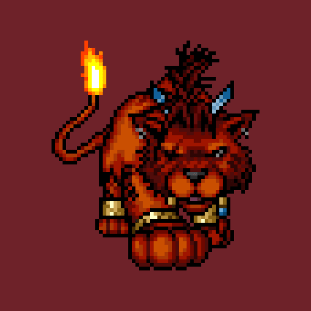 FF7 Nanaki/Red XIII Pixelart by PixelKnight