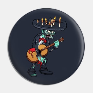 Day Of The Dead Zombie Mariachi Pin