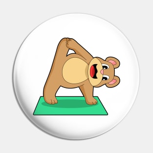 Bear at Yoga Fitness Pin