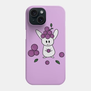 Bunny playing with Grapes Phone Case