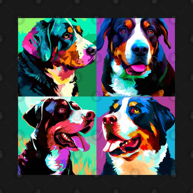 Greater Swiss Mountain Dog Pop Art - Dog Lover Gifts by PawPopArt