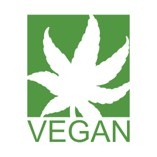 Pot Leaf Vegan - Cannabis - 420 Friendly T-Shirt