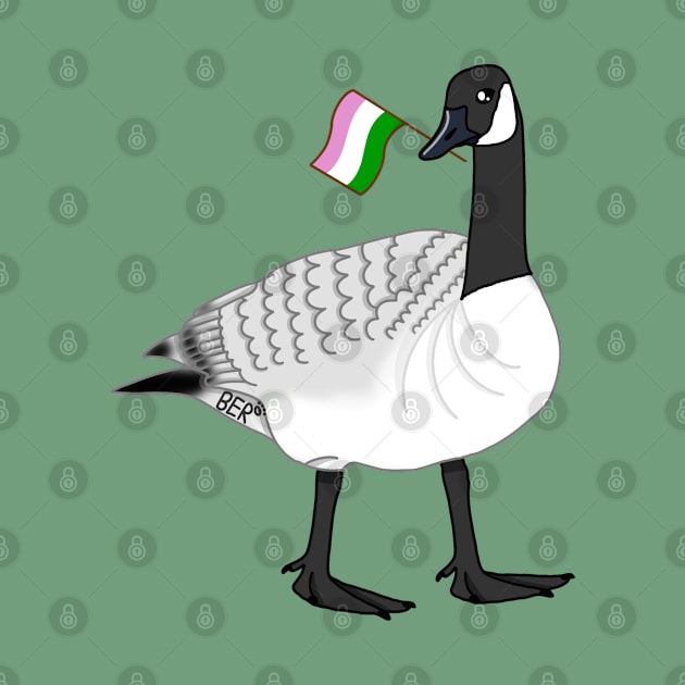 Giselle The Genderqueer Goose by SentABearToSpace 