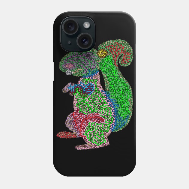 Psychedelic Squirrel Phone Case by NightserFineArts