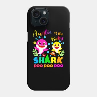 Auntie Of The Shark Birthday Boy Girl Party Family Phone Case