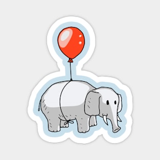 Funny Elephant On Balloon Magnet