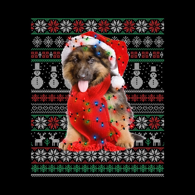 German Shepherd Ugly Christmas Funny Holiday by HouldingAlastairss