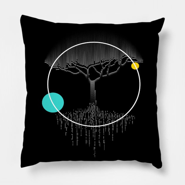 Computer Binary Tree Computer Pillow by MooonTees